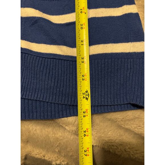 Abercrombie & Fitch Y2K Navy Striped Cardigan Sweater Small - Picture 6 of 7